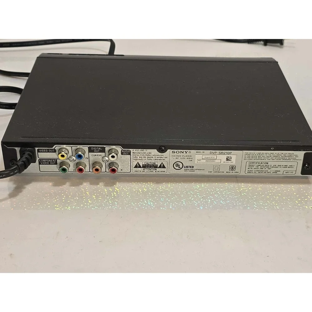 Sony DVP-SR210P CD/DVD Player w/‎ Remote Dolby Digital Tested GUC 📀🎬